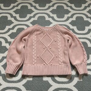 GAP Blush Cable Knit Sweater